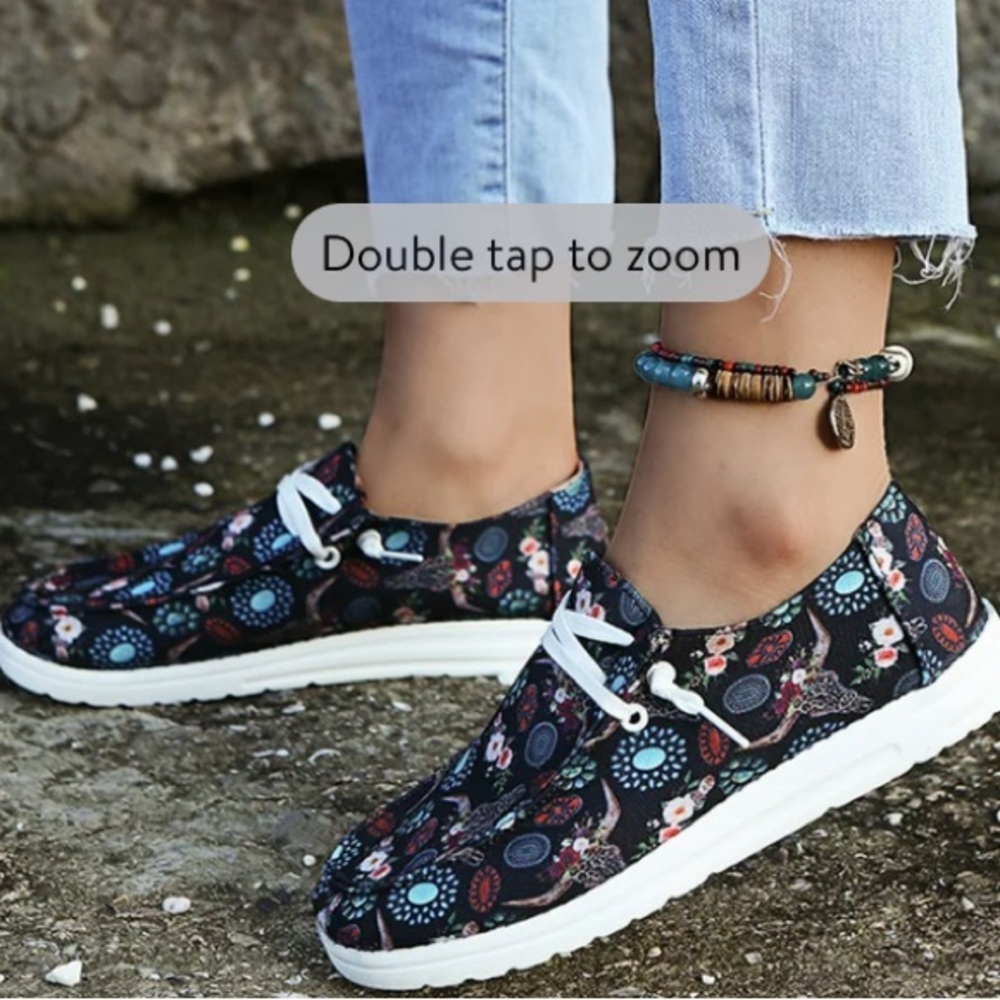 Women's Canvas Shoes Leisure Outdoor Comfortable Lightweight western cowgirl - Picture 9 of 11